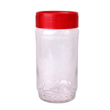 wide mouth round 800ml Tea Coffee Sugar Preserving glass storage jar with plastic cap
